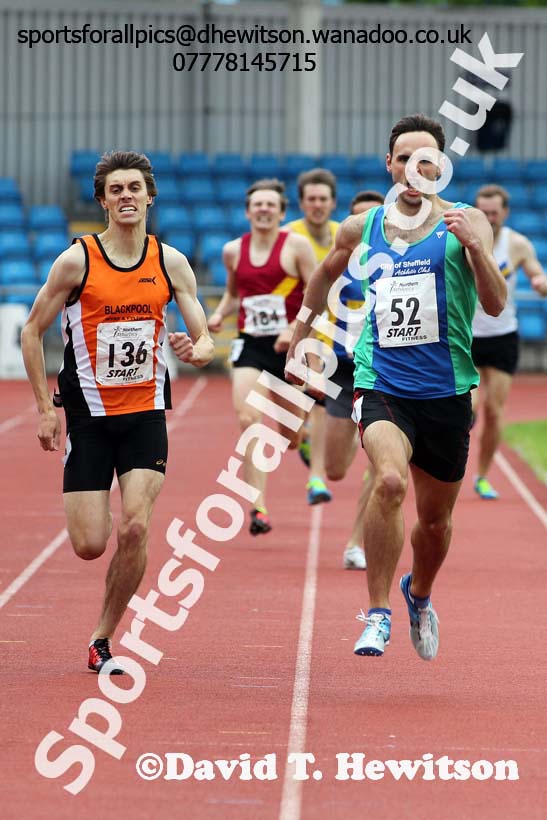 Mens  senior 800 metres, Northern Senior and Under-20s Track and Field Champs., Manchester. Photo: David T. Hewitson/Sports for All Pics